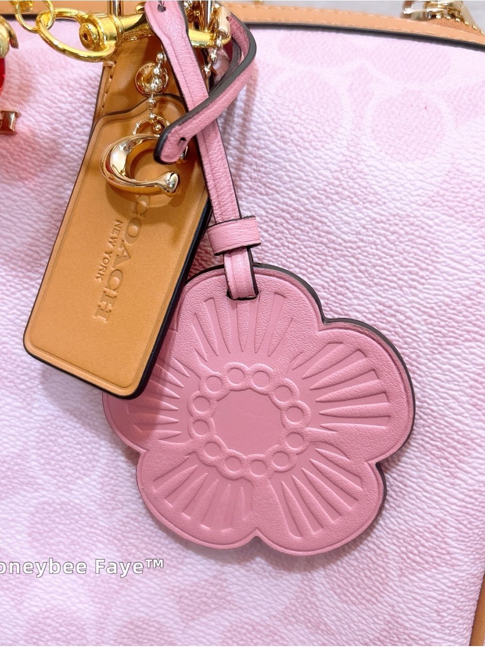 NWT Coach CEA19 Rowan Large Satchel Bag In Signature Canvas With Charms 🌸 🌸 - Picture 3 of 14